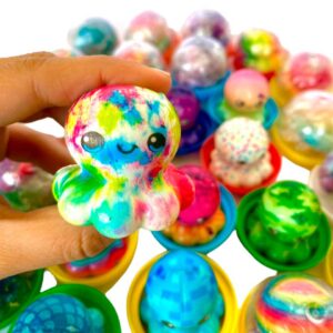 Cápsulas de 2 pulagdas con Pulpo Foamy, ideal para Fiestas, vienen listas para las Maquinas Cápsuleras y Chicleras.