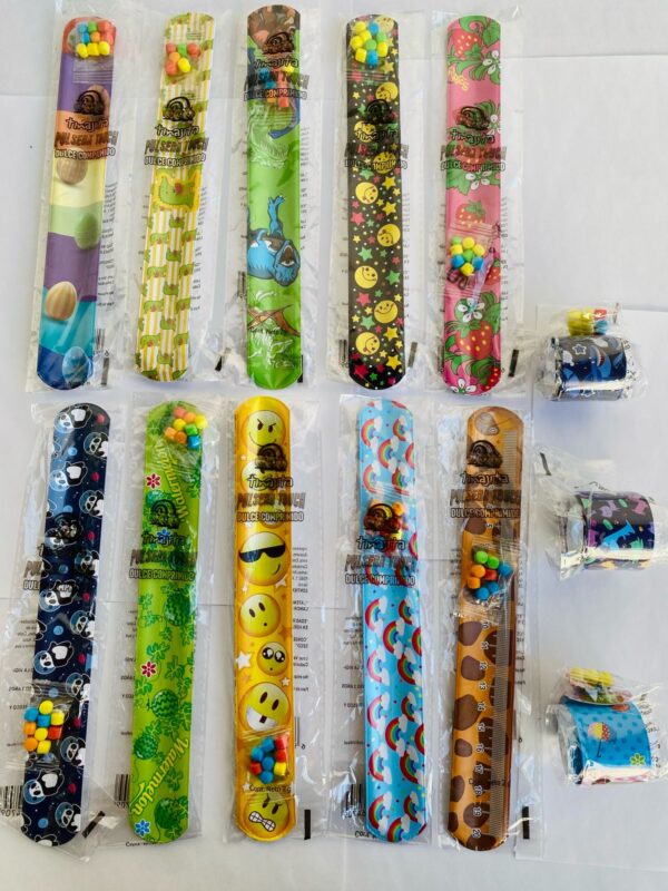 100 Cápsulas 2” Pulseras Touch con Dulce