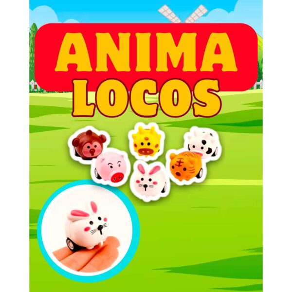 100 Cápsulas 2” Animalocos Carritos de Tracción