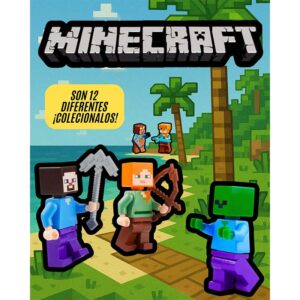 Lego Minecraft Figuras Coleccionables encápsuladas en 2'' ideal para las Maquinas Vending Chicleras y Cápsuleras Eagle, Tomy, Nortwestern, Bee, Beaver y más.