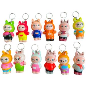 Llavero Squishies Labubu para Maquinitas Mini garra tankman Fighters Elite