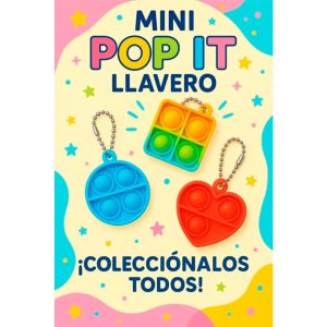 Mini Llavero Pop It Nuievo con cápsulas de 2 pulgadas para Maquinas Chicleras, Cápsusleras Vending
