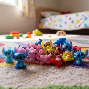 Figura Stitch para niños en cápsulas de 2'' ideal para maquinas cápsuleras chicleras vending