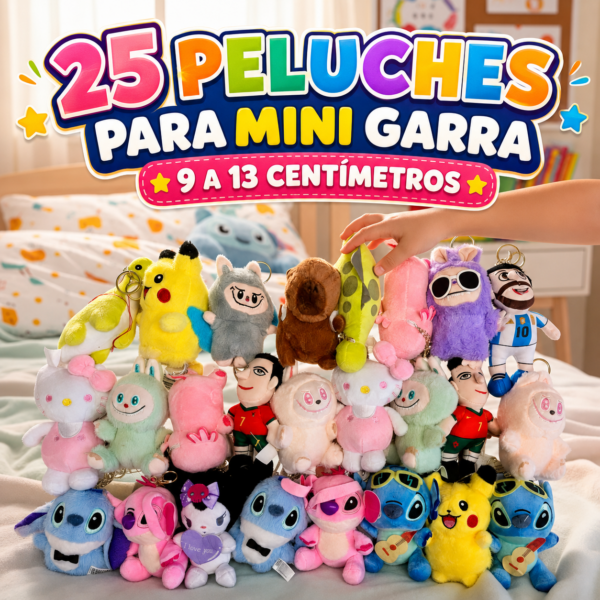 25 Peluches Premium Para Máquina De Garra Varios Diseños