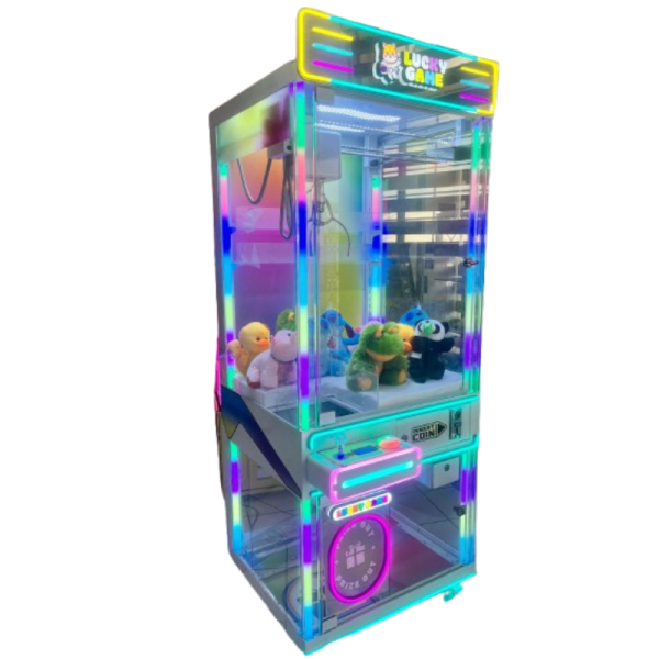 MAQUINA DE GARRA CAZA MUÑECOS LUCKY GAME LED RGB