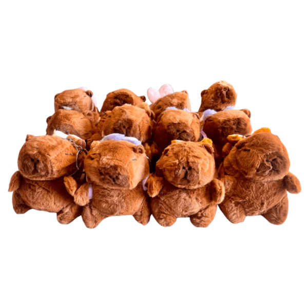 Peluche Capibara con Mochila – Paquete 12 piezas