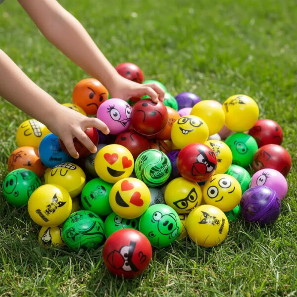 100 Pelotas Huecas Mix 2 Pulgadas Vending Piñata Fiesta Amarillo