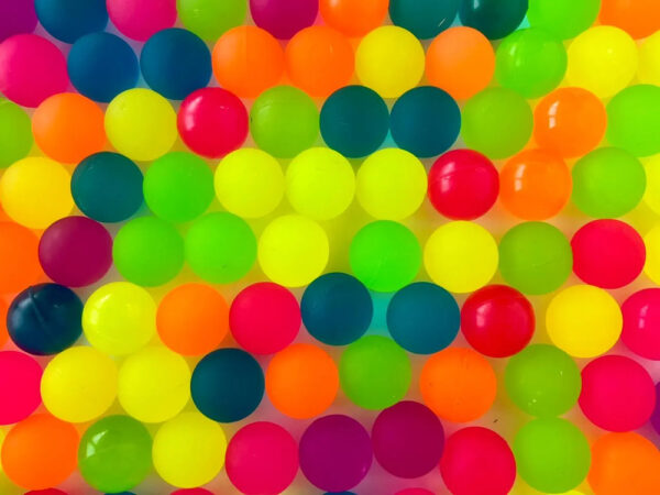 Pelotas Ice 32mm Para Chiclera Vending Colores Neon Surtidos Azul 100