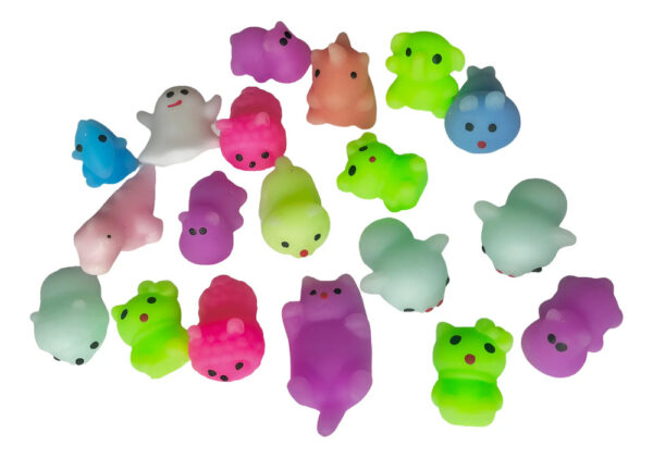 Juguete Squishies Animalitos 100 Capsulas 2 Pulgadas Vending Verde Lima