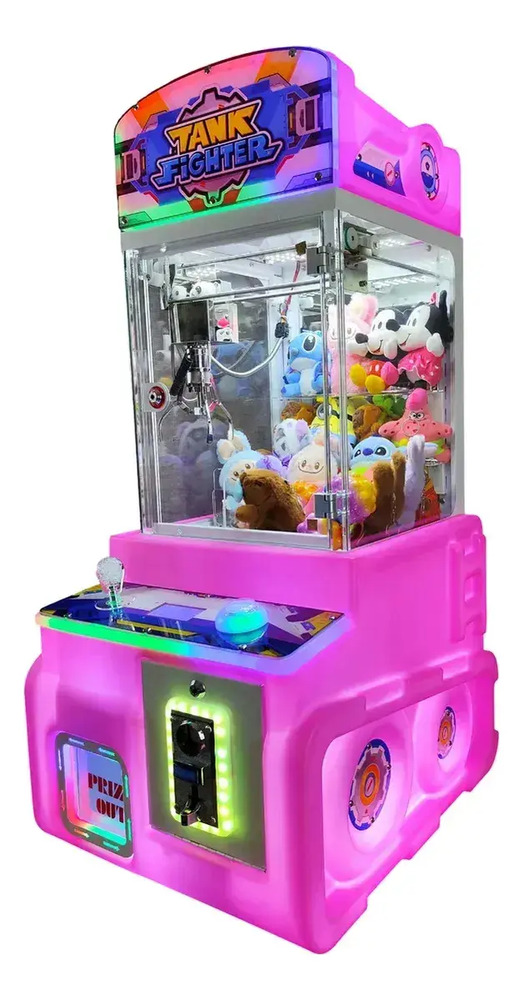 Maquinita Atrapa Peluche Vending Tank Fighter Envio Gratis Rosa
