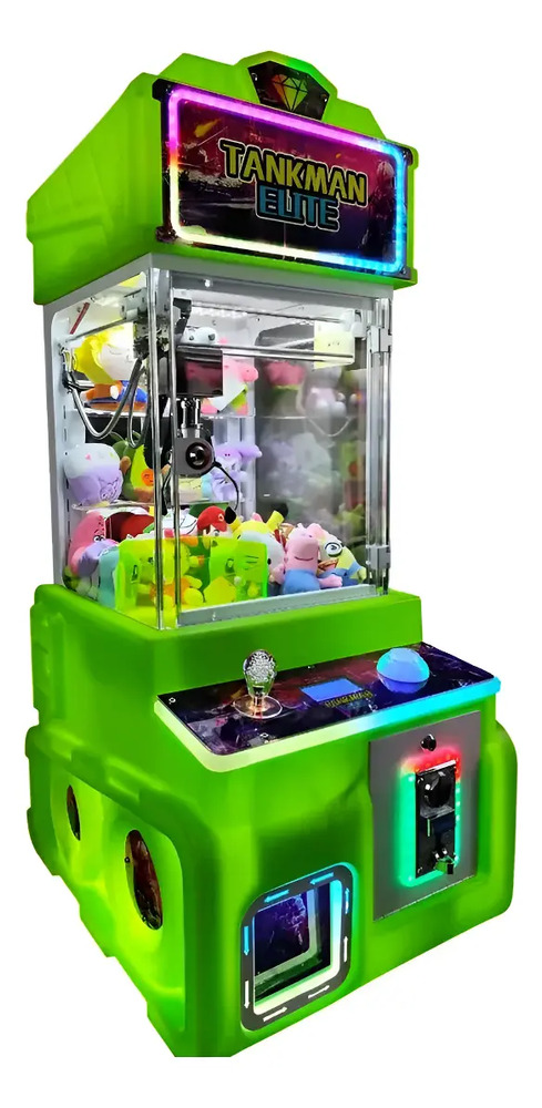 Maquina De Mini Garra Tank Eiité Atrapa Peluches Vending Verde