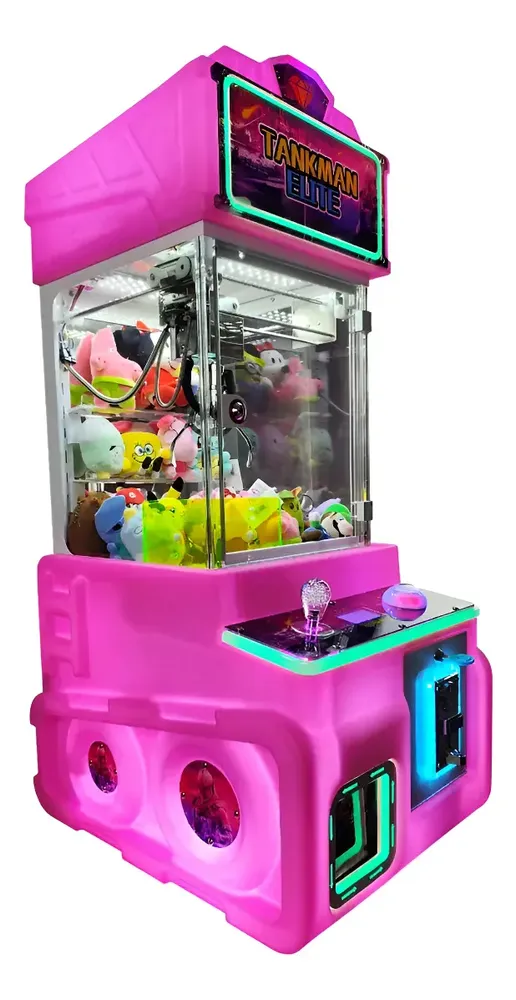 Maquina De Mini Garra Tank Eiité Atrapa Peluches Vending Rosa