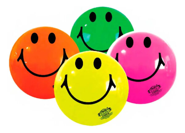 Pelota 8.5” 22cm Carita Feliz 25 Piezas Fiestas Regalos Carita Felíz