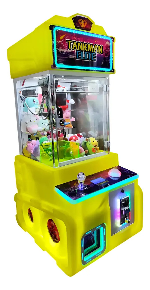 Maquina De Mini Garra Tank Eiité Atrapa Peluches Vending Amarillo