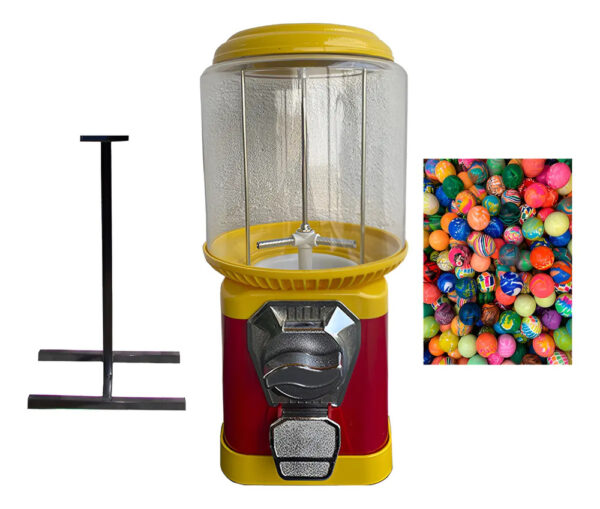 Maquina Bee Vending Bola Para $5 + 250 Pelota Botona + Base