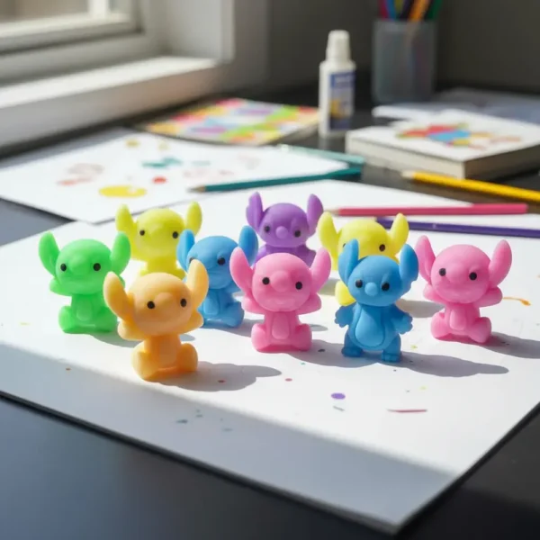 Stitch Squishie De Colores 100 Capsulas 2 Pulgadas Producto Multicolor