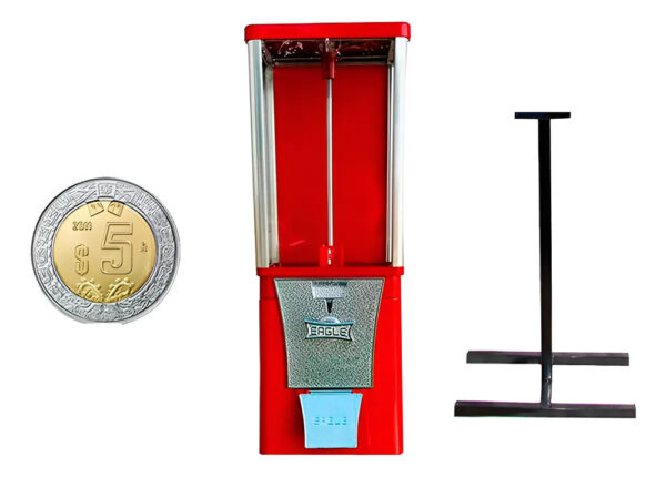 Chiclera Eagle Gabinete Granel Vending Con Base Negocio $5 Rojo