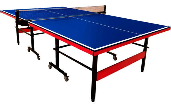 Mesa De Ping Pong Premium Uso Rudo Plegable Maquinitas Gdl Azul Con Rojo