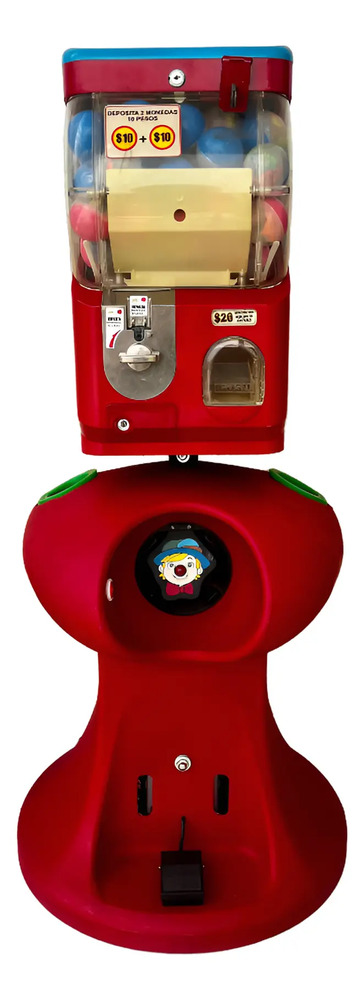 Maquina Inflatu Vending De Pelotas Inflables A $20 Rojo