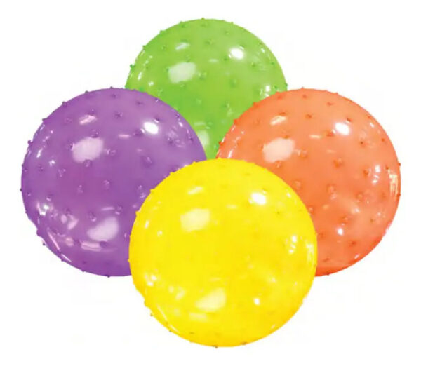 100 Pelotas Inflables De Plastico Picos De Colores 22cm Variado