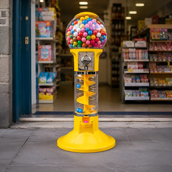 Chiclera Espiral Vending Capsula 2  Maquina Negocio $10 Amarilla