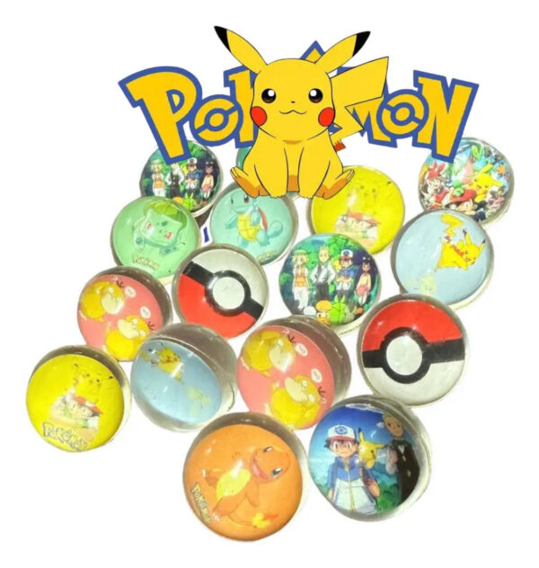 Pelota Loca Botona Premium Pokemon 32mm 100 Piezas Multicolor