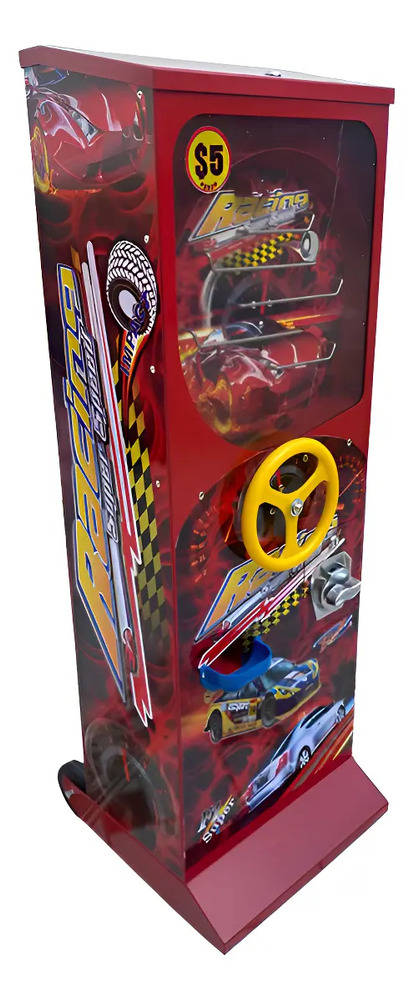 Maquina Pelotera De Volante Vending Premium Rojo