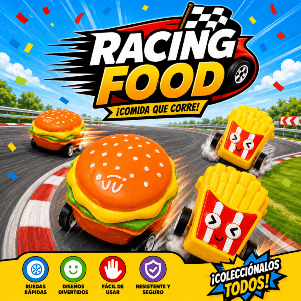 100 Cápsulas Racing Food 2 Pulgadas Autos de Fricción para Vending