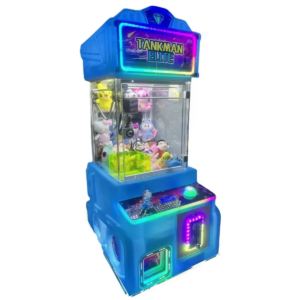 Máquina caza peluches minigarra Tankman Elite RGB color azul con luces LED