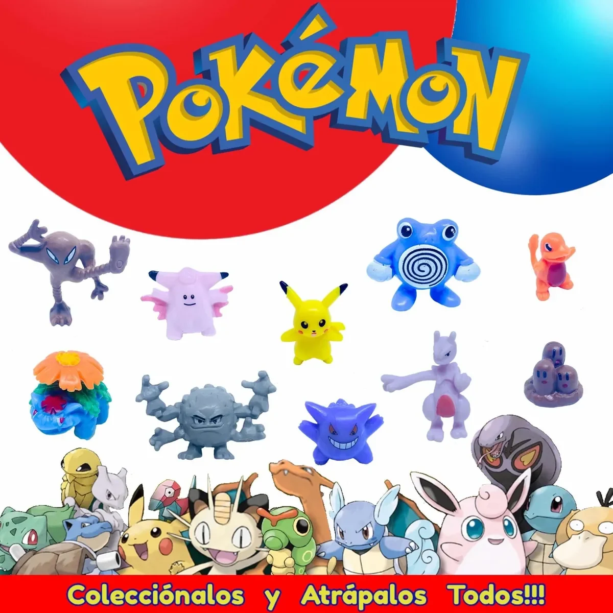 Cápsula 2'' Pokemon para Maquina Cápsulera Chiclera Vending Atrapa todos!
